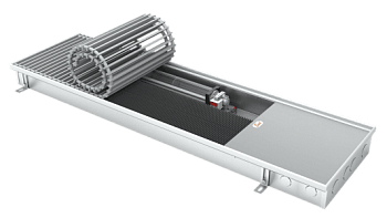 Конвектор EVA с вентилятором: глубина 75 мм, ширина 258 мм, длина 3000 мм